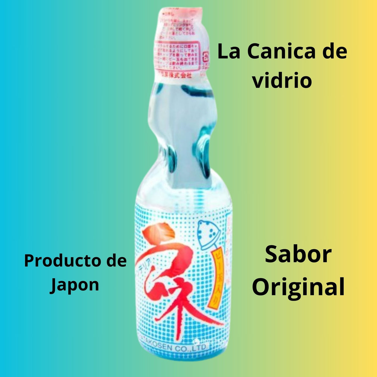 Bebida Ramune Hata Gaseoso Con Canica Vidrio Sabor De Original 200ml 3 ...