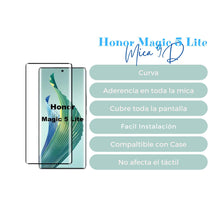 Cargar imagen en el visor de la galería, Mica de Vidrio 9D Curva para Honor Magic 5 Lite Con Contorno Negro