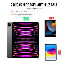 Cargar imagen en el visor de la galería, 2 Micas de Hidrogel con Filtro Blue Light para Tablet Xiaomi Pad Pro 5