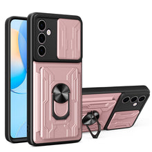 Cargar imagen en el visor de la galería, Funda Uso Rudo Con Soporte Anillo y Tarjetero Card Slot Bumper Para Samsung A24