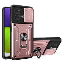 Cargar imagen en el visor de la galería, Funda Uso Rudo Con Soporte Anillo y Tarjetero Card Slot Bumper Para Moto Edge 40 Neo