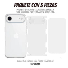 Cargar imagen en el visor de la galería, ATTI Kit de Protección 360 Grados para Series iPhone 17, Funda Transparente Acrigel con Mica Cristal Templado 9D de Frontal de la Pantalla, Mica Hidrogel de Trasera y Costado,3 Piezas