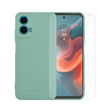 Cargar imagen en el visor de la galería, Funda De Silicon Matte Suave Molan Cano Para Moto G34 y 1 Pieza De Mica HD