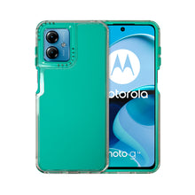 Cargar imagen en el visor de la galería, Funda Rainbow Paint Uso Rudo Doble Capa Para Moto G14