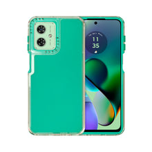 Cargar imagen en el visor de la galería, Funda Rainbow Paint Uso Rudo Doble Capa Para Motorola Mayoreo 10 Pzs