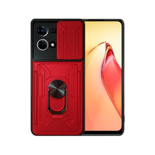 Cargar imagen en el visor de la galería, Funda Uso Rudo Con Soporte Anillo y Tarjetero Card Slot Bumper Para Oppo Reno 7 4G