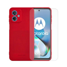 Cargar imagen en el visor de la galería, Funda De Silicon Matte Suave Molan Cano Para Moto G54 y 1 Pieza De Mica HD