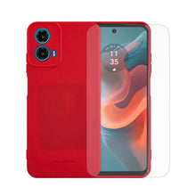 Cargar imagen en el visor de la galería, Funda De Silicon Matte Suave Molan Cano Para Moto G34 y 1 Pieza De Mica HD