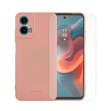 Cargar imagen en el visor de la galería, Funda De Silicon Matte Suave Molan Cano Para Moto G34 y 1 Pieza De Mica HD