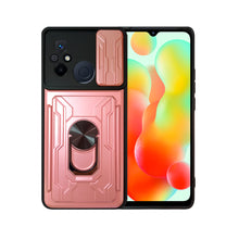Cargar imagen en el visor de la galería, Funda Uso Rudo Con Soporte Anillo y Tarjetero Card Slot Bumper Para Xiaomi Redmi 12C