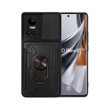 Cargar imagen en el visor de la galería, Funda Uso Rudo Con Soporte Anillo y Tarjetero Card Slot Bumper Para Oppo Reno 10 5G