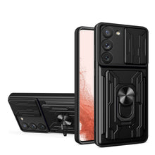 Cargar imagen en el visor de la galería, Funda Uso Rudo Con Soporte Anillo y Tarjetero Card Slot Bumper Para Samsung S23 Plus