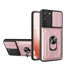 Cargar imagen en el visor de la galería, Funda Uso Rudo Con Soporte Anillo y Tarjetero Card Slot Bumper Para Samsung S23 Plus