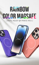 Cargar imagen en el visor de la galería, Funda Uso Rudo Silicon Rainbow Magsafe para iPhone 14