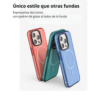Cargar imagen en el visor de la galería, Funda Molan Cano Uso Rudo Silicon Rainbow Magsafe para iPhone 15
