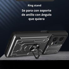 Cargar imagen en el visor de la galería, Funda Uso Rudo Con Soporte Anillo y Tarjetero Card Slot Bumper Para Samsung S23 Ultra