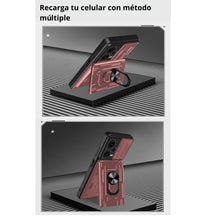 Cargar imagen en el visor de la galería, Funda Uso Rudo Con Soporte Anillo y Tarjetero Card Slot Bumper Para Oppo Reno 10 5G