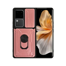 Cargar imagen en el visor de la galería, Funda Uso Rudo Con Soporte Anillo y Tarjetero Card Slot Bumper Para Vivo V30 5G