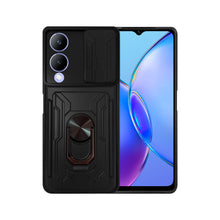 Cargar imagen en el visor de la galería, Funda Uso Rudo Con Soporte Anillo y Tarjetero Card Slot Bumper Para Vivo Y17s