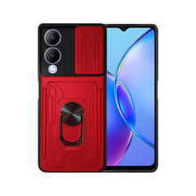 Cargar imagen en el visor de la galería, Funda Uso Rudo Con Soporte Anillo y Tarjetero Card Slot Bumper Para Vivo Y17s