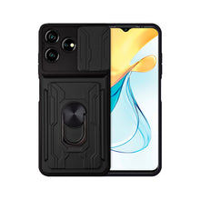 Cargar imagen en el visor de la galería, Funda Uso Rudo Con Soporte Anillo y Tarjetero Card Slot Bumper Para ZTE Axon 50 Lite