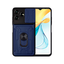 Cargar imagen en el visor de la galería, Funda Uso Rudo Con Soporte Anillo y Tarjetero Card Slot Bumper Para ZTE Axon 50 Lite