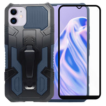 Cargar imagen en el visor de la galería, Funda Uso Rudo Para iPhone 11 Con Soporte Robot Clip Case Más Mica 9D 2pz