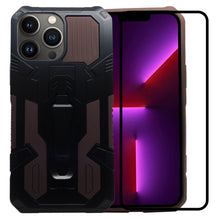 Cargar imagen en el visor de la galería, Funda de Uso Rudo Para iPhone 13 Pro Max Con Soporte Robot Clip Case Más Mica 9D 2pz