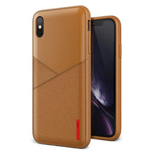 Cargar imagen en el visor de la galería, Funda Vrs Leather Fit Label iPhone XS Max Tpu Case Premium