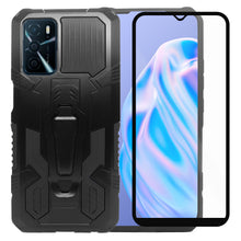 Cargar imagen en el visor de la galería, Funda Uso Rudo Para OPPO A16 Con Soporte Robot Clip Case Más Mica 9D 2 pzas