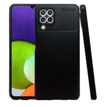 Cargar imagen en el visor de la galería, Funda Rugged Carbon Fibra Flexible Para Samsung A22 4g