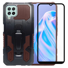 Cargar imagen en el visor de la galería, Funda Uso Rudo Para Samsung Galaxy A22 4G Con Soporte Robot Clip Case Más Mica 9D 2pz