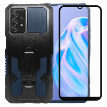 Cargar imagen en el visor de la galería, Funda Uso Rudo Para Samsung Galaxy A52 4G / 5G / A52s Con Soporte Robot Clip Case Más Mica 9D 2pz