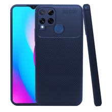 Cargar imagen en el visor de la galería, Funda Rugged Carbon Fibra Flexible Para RealMe C15 Qualcome Edition