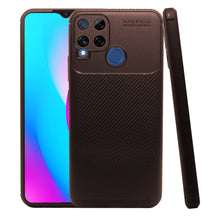 Cargar imagen en el visor de la galería, Funda Rugged Carbon Fibra Flexible Para RealMe C15 Qualcome Edition