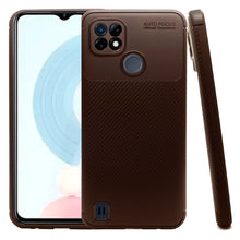 Cargar imagen en el visor de la galería, Funda Rugged Carbon Fibra Flexible Para Realme C21
