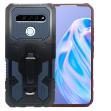 Cargar imagen en el visor de la galería, Funda Uso Rudo Para LG K61 Con Soporte Robot Clip Case Más Mica 9D 2pz