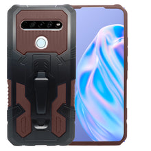 Cargar imagen en el visor de la galería, Funda Uso Rudo Para LG K61 Con Soporte Robot Clip Case Más Mica 9D 2pz
