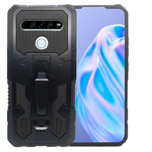 Cargar imagen en el visor de la galería, Funda Uso Rudo Para LG K61 Con Soporte Robot Clip Case Más Mica 9D 2pz