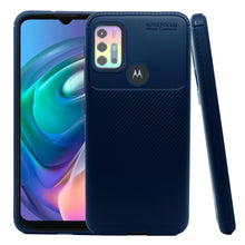 Cargar imagen en el visor de la galería, Funda Rugged Carbon Fibra Flexible Para Moto G10 / G20 / G30