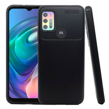 Cargar imagen en el visor de la galería, Funda Rugged Carbon Fibra Flexible Para Moto G10 / G20 / G30