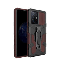 Cargar imagen en el visor de la galería, Funda Uso Rudo Para iPhone 11 Con Soporte Robot Clip Case Más Mica 9D 2pz