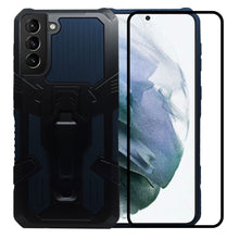 Cargar imagen en el visor de la galería, Funda de Uso Rudo Para Samsung S21 Plus Con Soporte Robot Clip Case Más Mica 9D 2pz