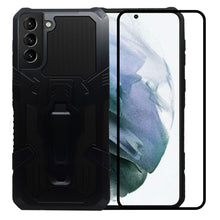 Cargar imagen en el visor de la galería, Funda de Uso Rudo Para Samsung S21 Plus Con Soporte Robot Clip Case Más Mica 9D 2pz