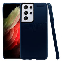 Cargar imagen en el visor de la galería, Funda Rugged Carbon Fibra Flexible Para Samsung S21 Ultra