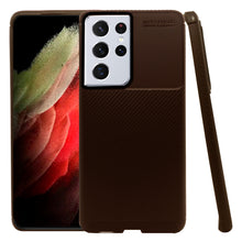 Cargar imagen en el visor de la galería, Funda Rugged Carbon Fibra Flexible Para Samsung S21 Ultra