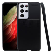 Cargar imagen en el visor de la galería, Funda Rugged Carbon Fibra Flexible Para Samsung S21 Ultra