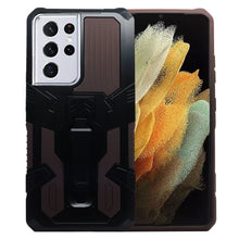 Cargar imagen en el visor de la galería, Funda de Uso Rudo Para Samsung S21 Ultra Con Soporte Robot Clip Case