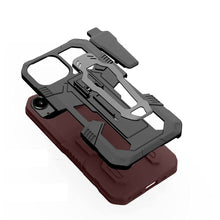Cargar imagen en el visor de la galería, Funda Uso Rudo Para iPhone 13 Mini Con Soporte Robot Clip Case más mica 9D 2pz