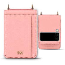 Cargar imagen en el visor de la galería, Funda Cartera De Lujo Con Correa Muñeca Card Pocket Diary Para Samsung Z Flip 3